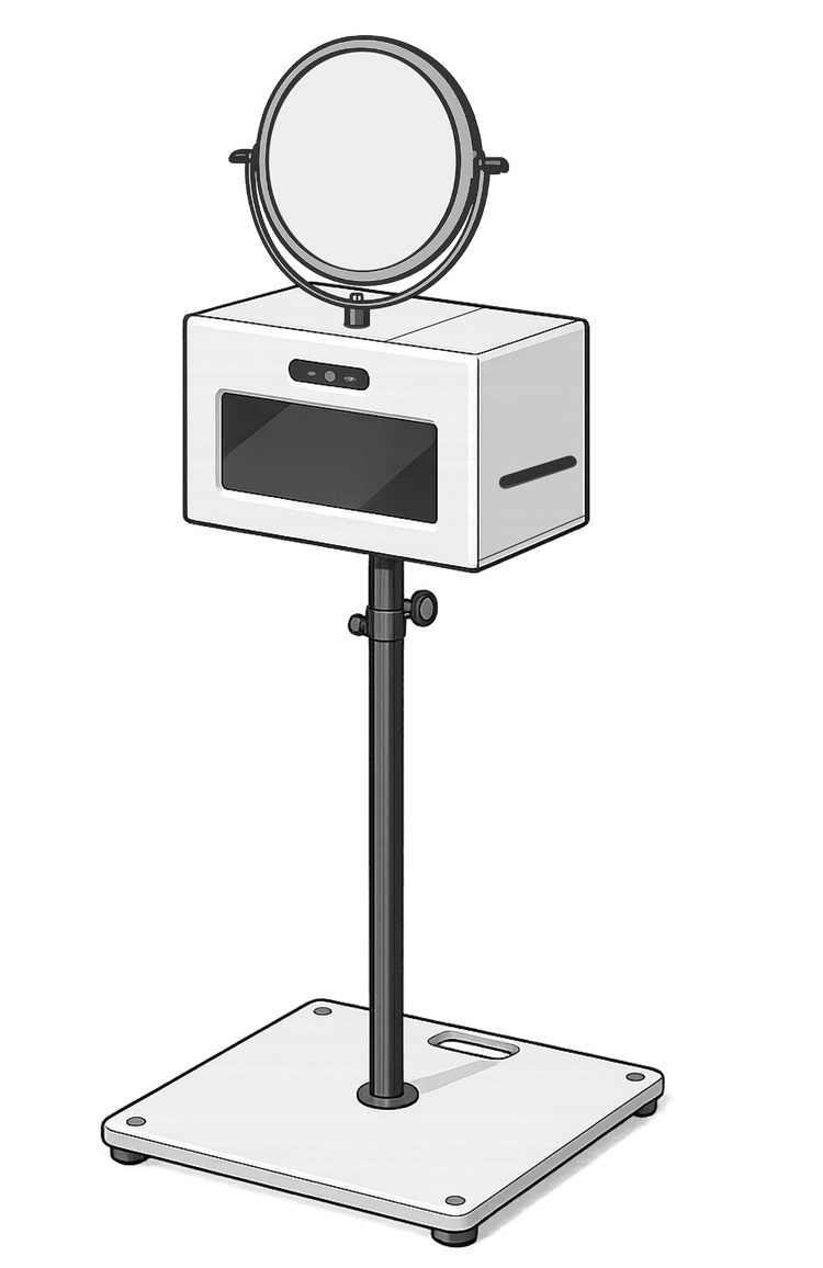 Fotoautomat med tillbakasatt sidolock